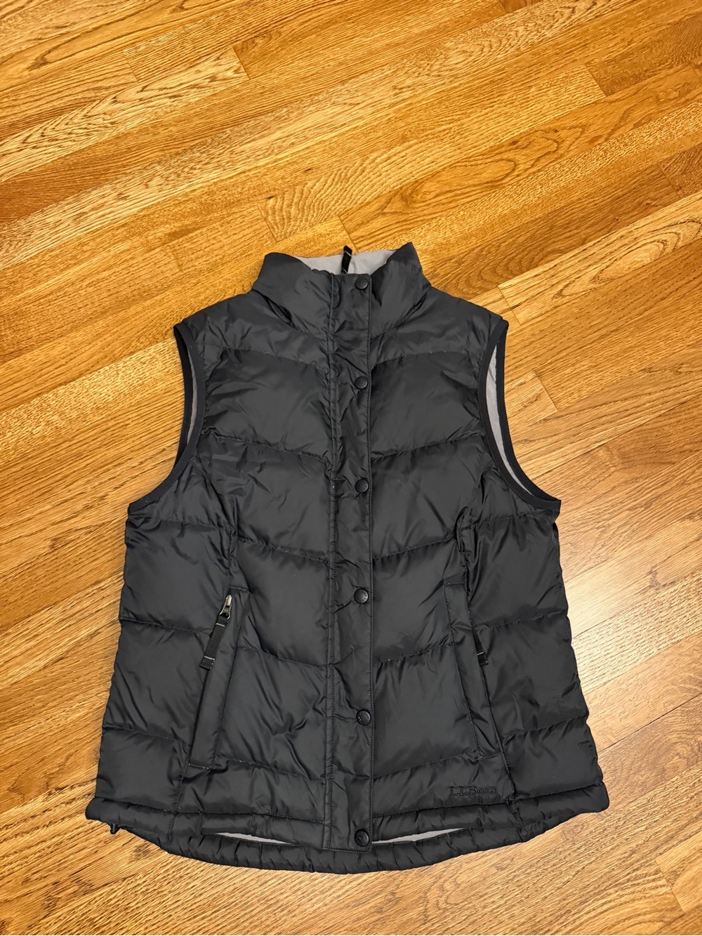 L.L. Bean Black Quilted Down Vest